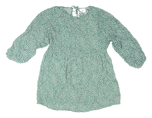 Additional front view of Daisy Street Green Floral Shift Dress, UK 10, New