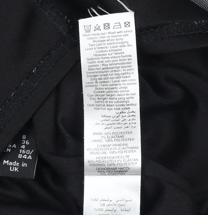 Womens UK Size 8 New Look Black Camisole Tank