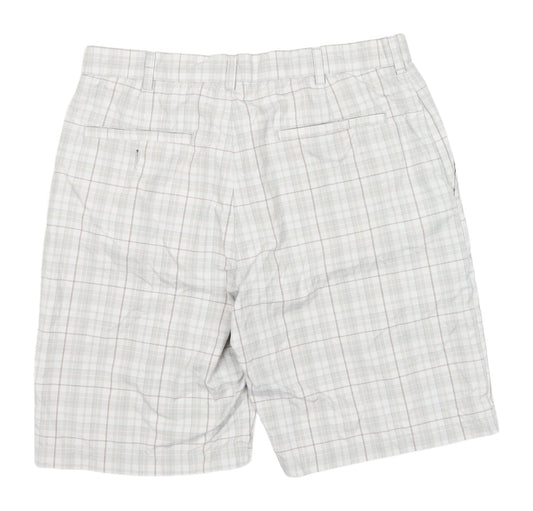 Ben Hogan Men's Grey Chino Shorts, Size 32, Preppy Plaid