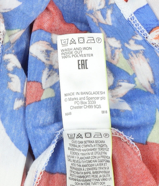 Womens UK Size 12 Marks and Spencer Multicoloured Basic T-Shirt