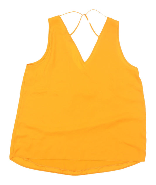 Womens UK Size 14 Dorothy Perkins Orange Basic Tank