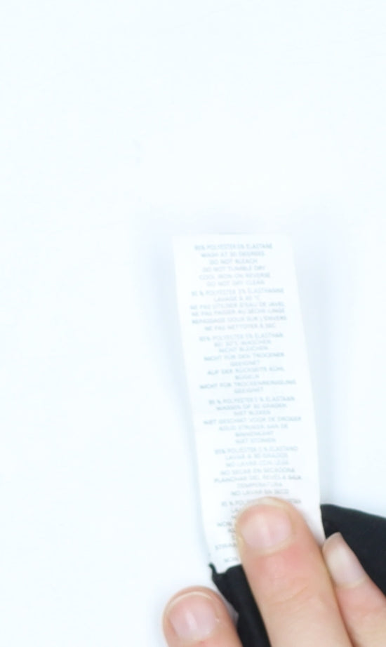 Boohoo Women's Black Tank Top UK 6 High Neck Sleeveless