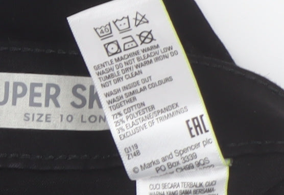 Womens UK Size 10 Marks and Spencer Regular Fit Skinny Black Jeans