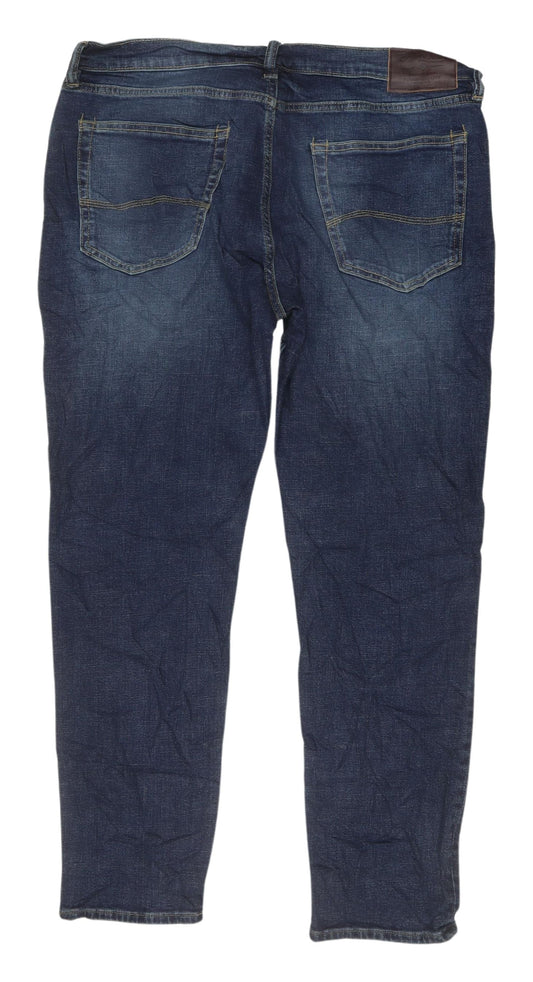 Marks and Spencer Men's Blue Slim Jeans, Size L