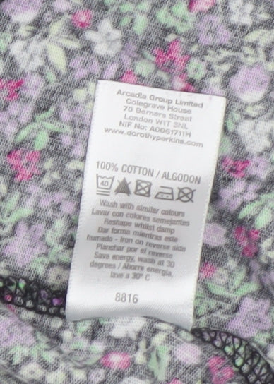 Dorothy Perkins Women's Floral Cropped Blouse Size 10