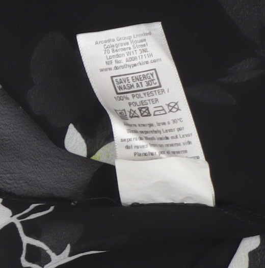 Womens UK Size 10 Dorothy Perkins Black Blouse