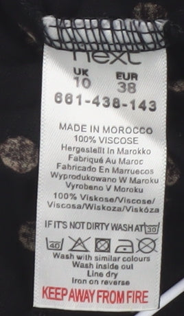 Womens UK Size 10 NEXT Black Basic Tank