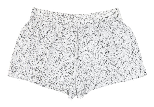 Marks and Spencer Women's White Polka Dot Shorts Size 22