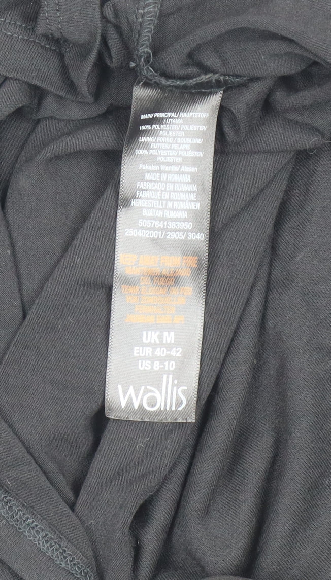 Womens UK Size M Wallis Black Basic Blouse