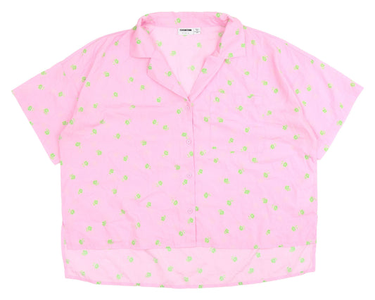 Womens UK Size M Noisy may Pink Basic Button-Up