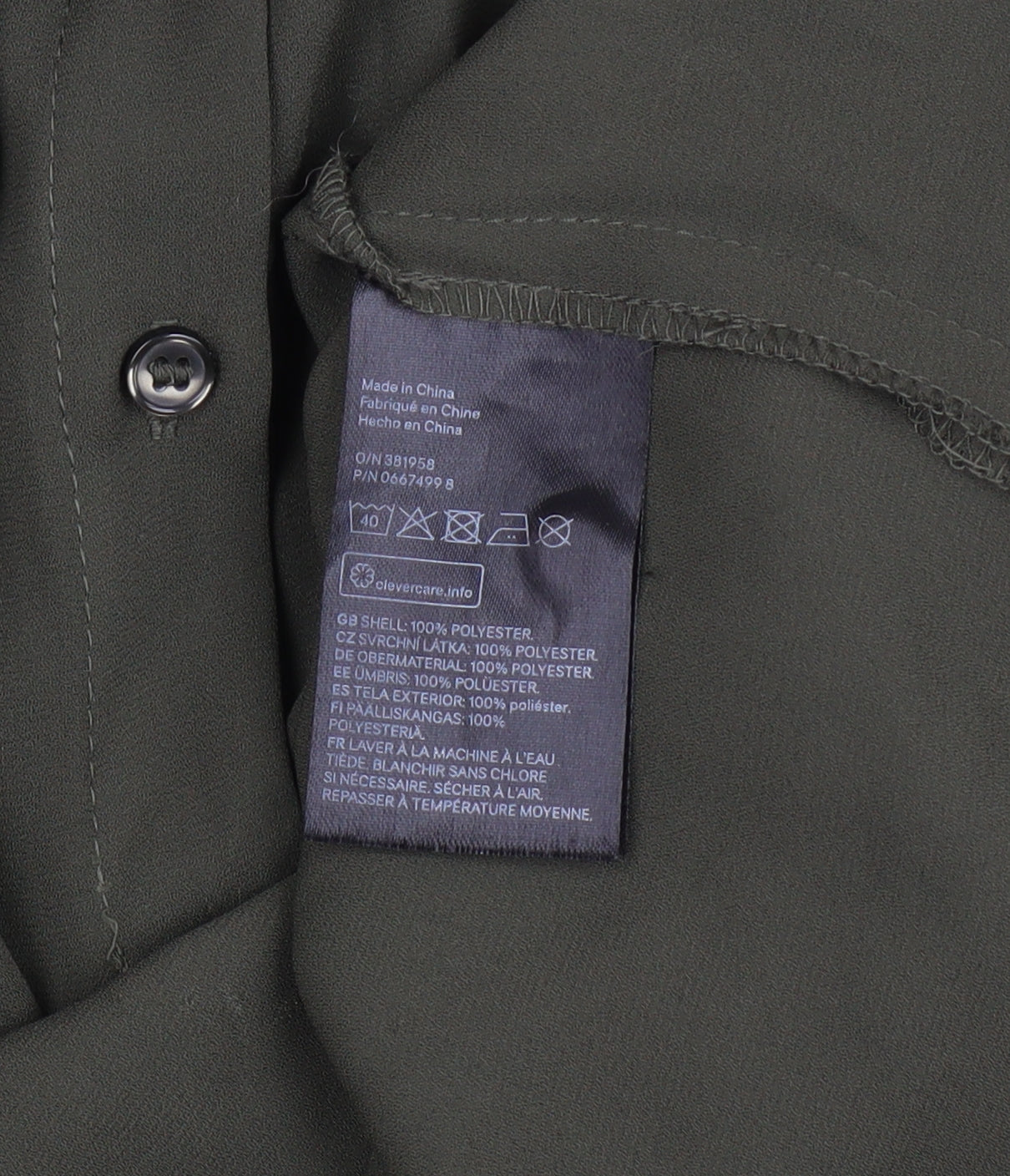 Womens UK Size 6 H&M Green Button-Up
