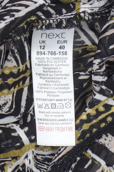 Womens UK Size 12 NEXT Multicoloured Tunic Blouse