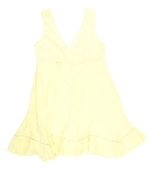 River Island Yellow A-Line Mini Dress, Size 8