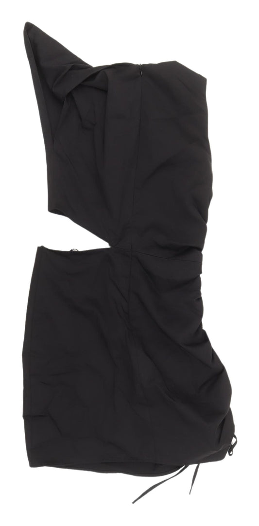 Zara Women's Black Asymmetric Cocktail Dress Size 8
