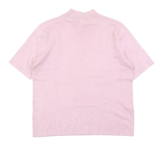 Womens UK Size M Signature Pink Pullover Jumper