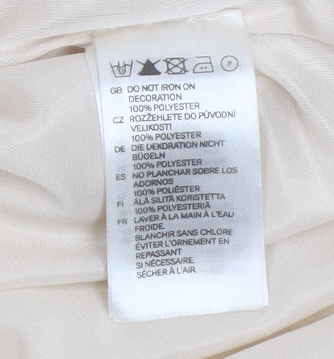 Womens UK Size 8 H&M Beige Basic Blouse