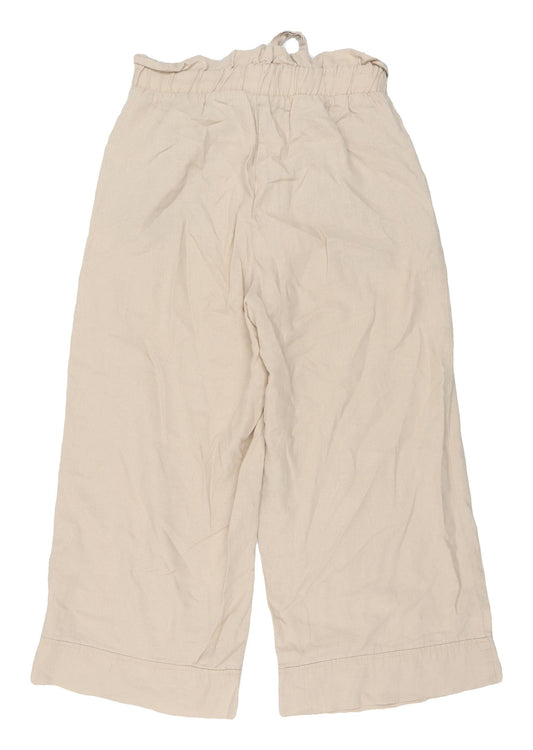 New Look Women's Beige Paperbag Trousers Size 8
