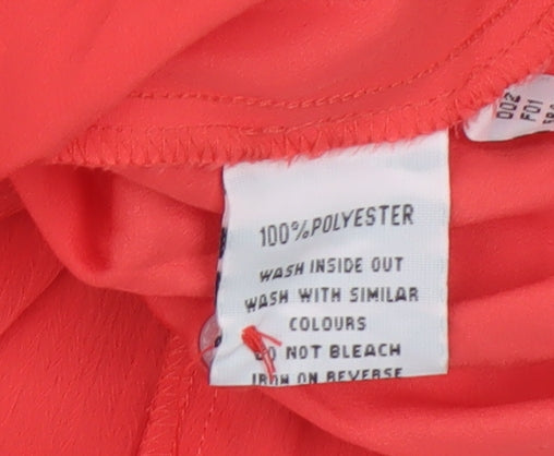 Finery Red A-Line Long Dress with Puff Sleeves 10