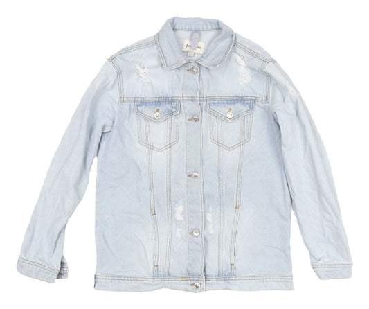 Womens UK Size 10 Stradivarius Blue Basic Jacket