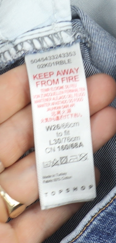 Topshop Women's Blue Skinny Jeans, Size 28, Regular Fit