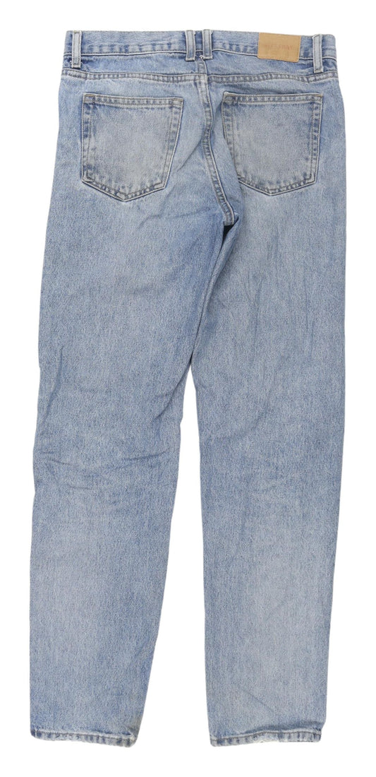 Weekday Men's Relaxed Tapered Blue Denim Jeans