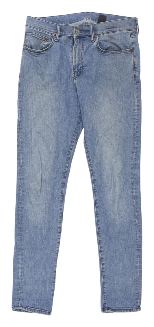 Mens UK Size 32 &Denim Slim Fit Skinny Blue Jeans