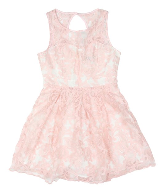 Additional front view of Forever 21 Pink Lace Dress, L, Sleeveless, Party/Wedding