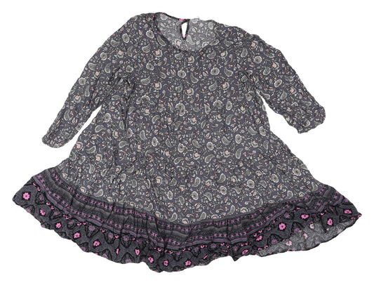 Blue Vanilla Women's Paisley A-Line Dress, M, Multicoloured