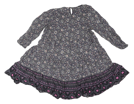 Blue Vanilla Women's Paisley A-Line Dress, M, Multicoloured