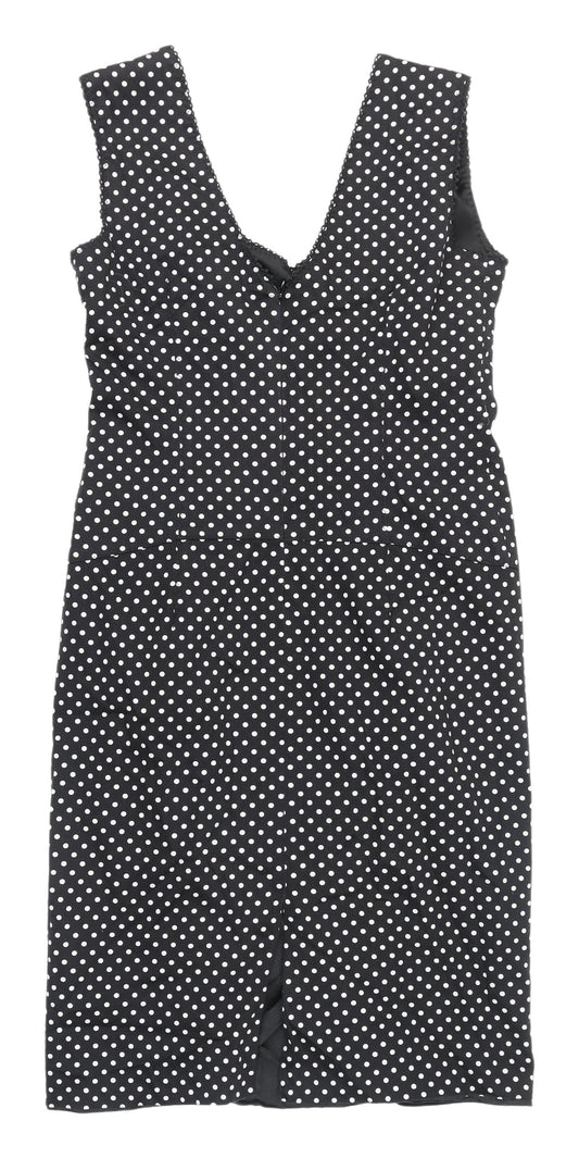 Warehouse Women's Black Polka Dot Bodycon Dress