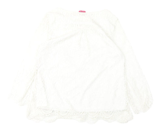Womens UK Size 14 Together White Tunic Blouse