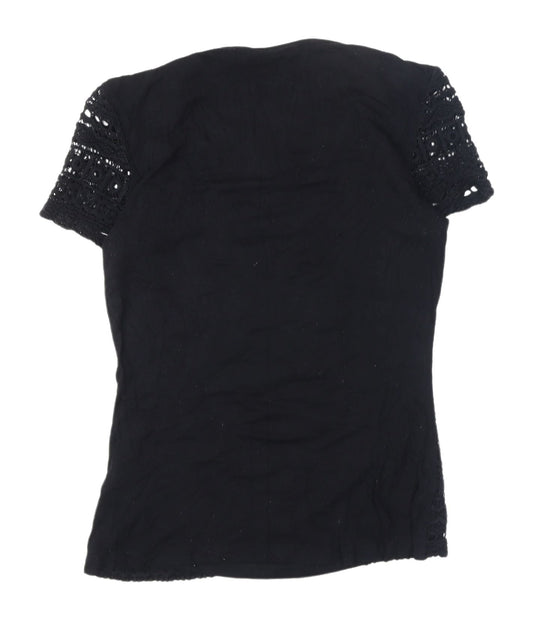 Womens UK Size 8 New Look Black Blouse