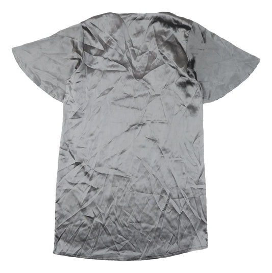 Missguided Women's Grey V-Neck Short Sleeve Dress