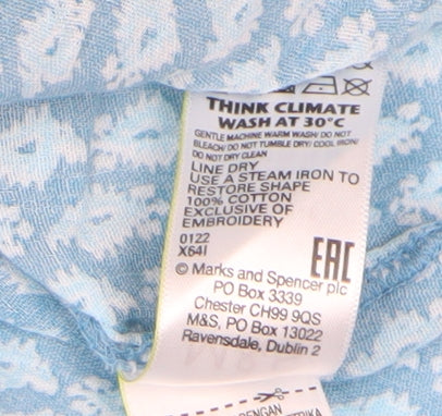 Womens UK Size 6 Marks and Spencer Blue Blouse