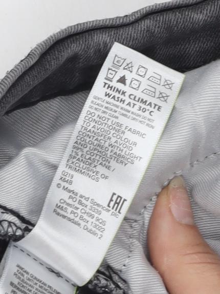 Marks and Spencer Men's Slim Grey Jeans - XL 36/33