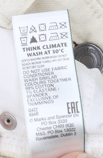 Marks and Spencer Mens Ivory Denim Jeans 32