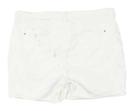 Marks and Spencer Women's White Casual Shorts