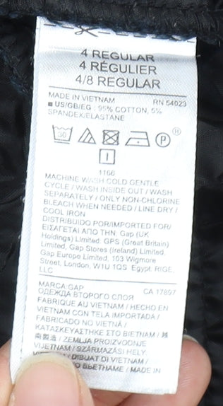 Gap Women's Black Slim Jeans 8R, Cotton Blend