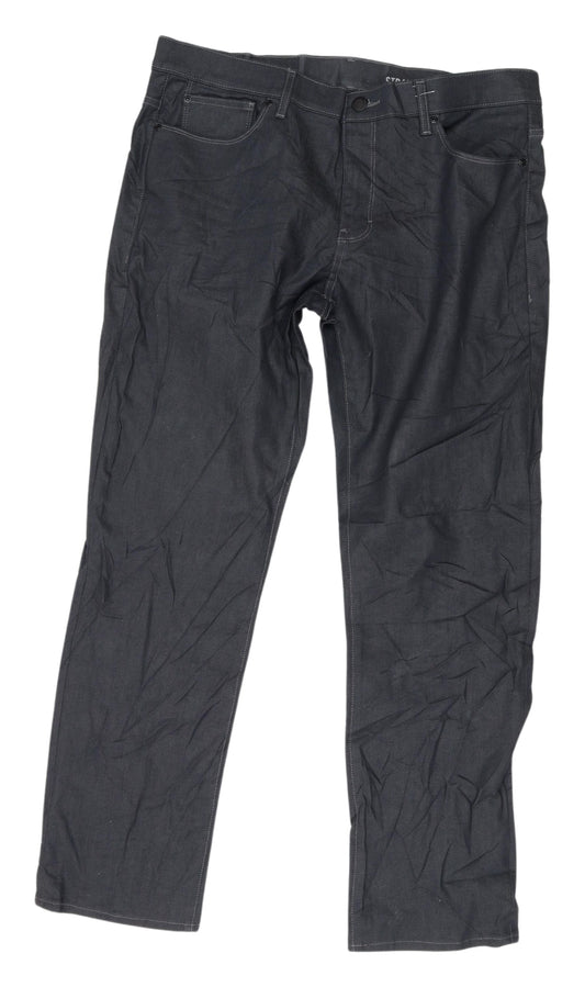 Additional front view of F&F Black Straight Leg Jeans, size 36, unisex, dark denim