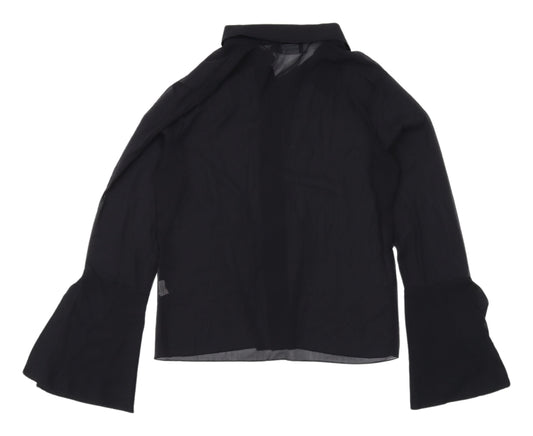 Womens UK Size 10 PRETTYLITTLETHING Black Button-Up