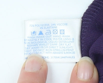 Oasis Purple Sleeveless Beaded Sheath Dress - Size 10