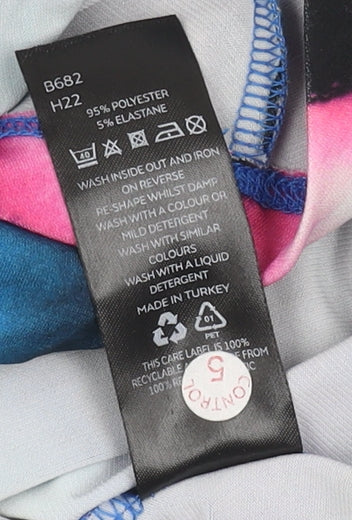 Womens UK Size 14 Very Multicoloured Cropped Blouse