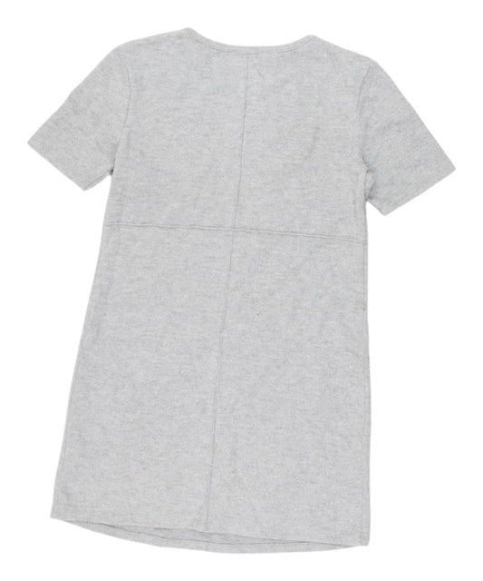 Zara Women's Grey Shift Dress, M, Casual Knit