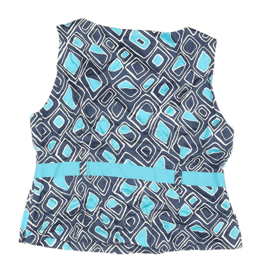 Precis Petite Women's Multicoloured Geometric Tunic Blouse Size 16