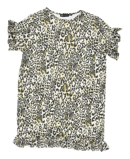 Additional front view of I Saw It First Women's Leopard Print Dress, size 12