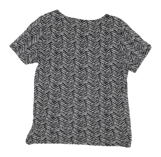 Womens UK Size 14 love TEES Black Jersey T-Shirt