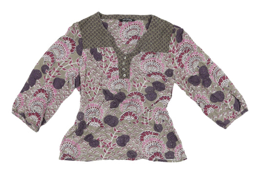 Womens UK Size 10 Debenhams Purple Tunic Blouse