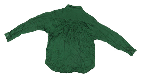 Womens UK Size XS Zara Green Button-Up