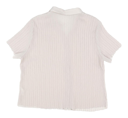 Womens UK Size 20 Debenhams Beige Basic Button-Up