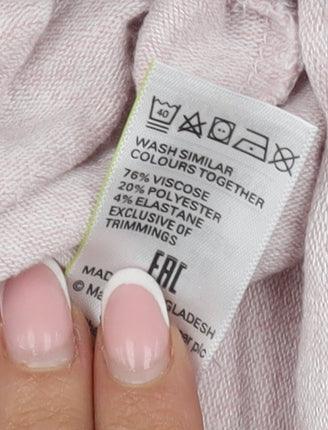 Womens UK Size 8 Marks and Spencer Pink Basic T-Shirt